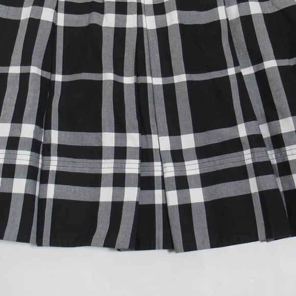 Burberry London Women's Pleated Plaid Skirt Black Size 8 US / 10 UK - Picture 8 of 12